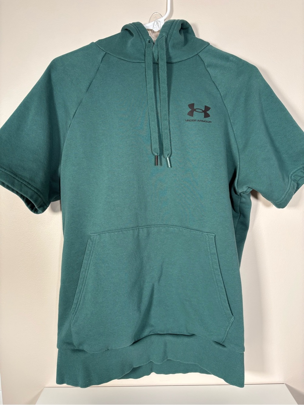 Under Armour Men's Teal Short-Sleeve Pullover Hoodie